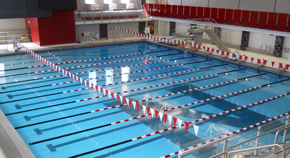 Indoor competition/lap pool at Northview High School